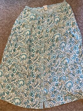 Linen Floral Women’s Skirt
